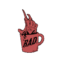 Freddy Krueger Horror Sticker by Rad Coffee