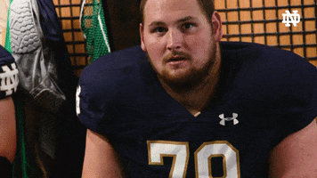 Notre Dame Nod GIF by Notre Dame Fighting Irish
