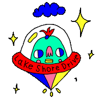 Skateboarding Ufo Sticker