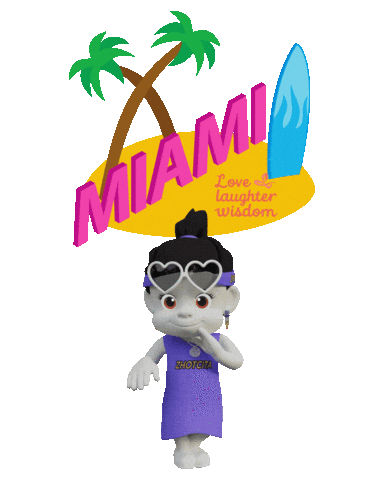 Palm Trees Miami Sticker by Zhotcita
