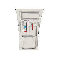 azafatahipoxica plane door crew aircraft Sticker