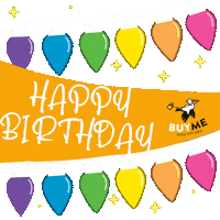 BUYMEBUYME happy birthday happy birthday color Sticker