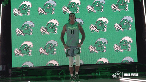 Basketball Wave GIF by GreenWave