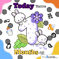 First Month Sticker by TheEcards.com