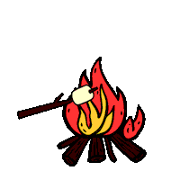 Camping Camp Fire Sticker