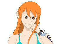 skypawcreations blink one piece nami straw hat pirates Sticker