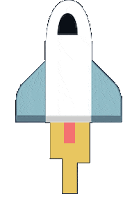 space rocket Sticker by ReadyGames
