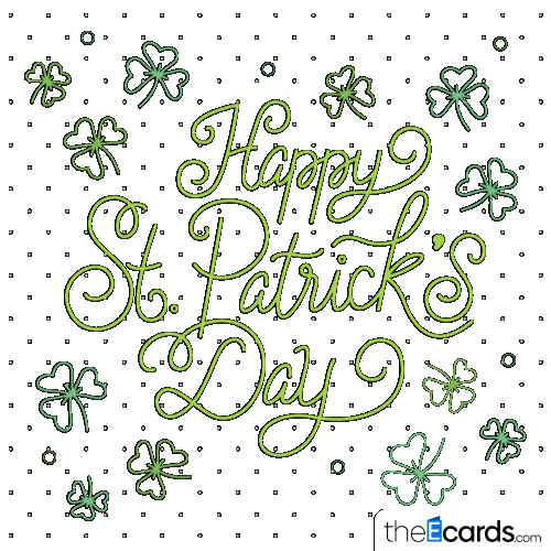 Clover Shamrock Sticker by TheEcards.com