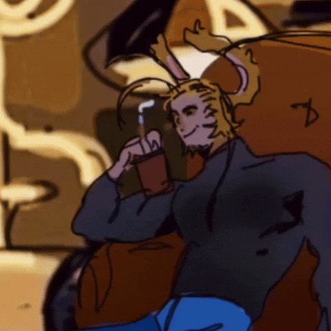 Bunny Man Smoking GIF