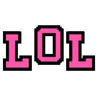 joyfuljuly pixel pink lol black Sticker