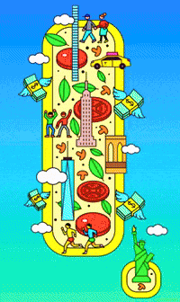 New York Illustration GIF by PEEKASSO