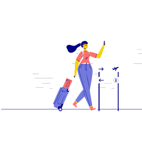 InboundID giphyupload girl travel holiday Sticker