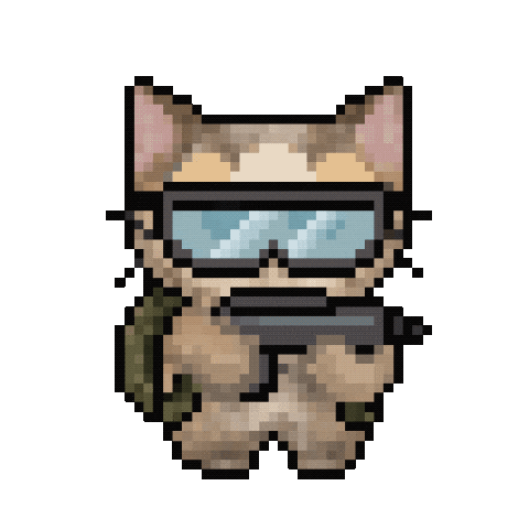Pixel Cute Cat Sticker