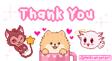 Pomeranian Thank You Sticker by helloangelgirl
