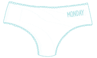 Monday Underwear Sticker by Waltermedia