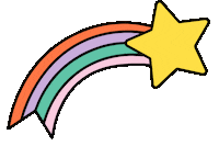 Shooting Star Sticker by Martina Martian