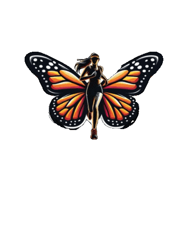 Run Butterfly Sticker