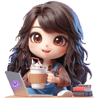 elistorycriativo girl notebook garota home office Sticker