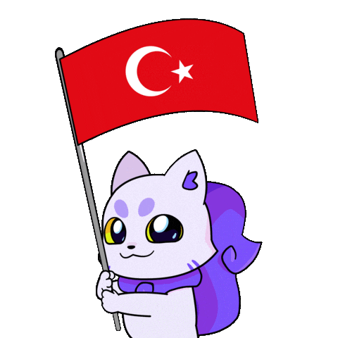 Flag Turkey Sticker by Lucky Kat Studios