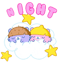 Tired Good Night Sticker by Holler Studios