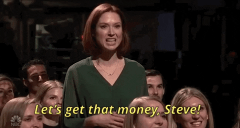 Ellie Kemper Money GIF by Saturday Night Live