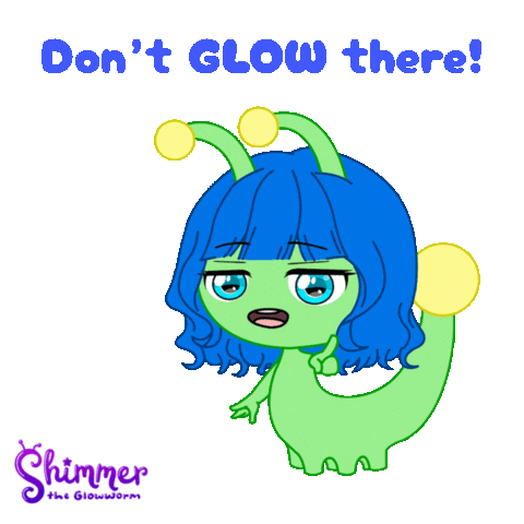 Dont Go There No Thank You Sticker by ShimmertheGlowworm