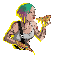Pizza Cheese Sticker by Cyberpunk 2077