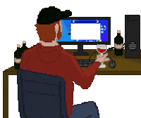 Home Office Wine Sticker by WortLautRuhr