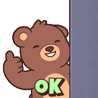 Happy Teddy Bear Sticker by BEARISH
