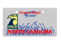 Seahawks License Plate Sticker by UNCW Alumni Association