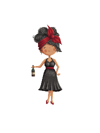 Woman Wine Sticker