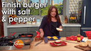 rachel bacon egg cheeseburger GIF by Rachael Ray Show