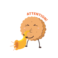 Happy Attention Sticker by Julie's Biscuits