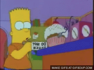 SkewsMe giphyupload bart simpson hamster cupcake GIF