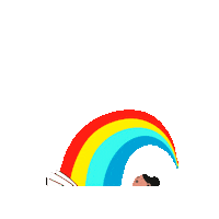 CiudadCiencia arcoiris chica libro ciencia Sticker