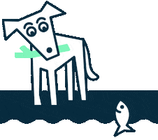 Surprised Dog Sticker by Persuaid