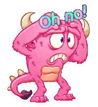 Monster Assustado Sticker