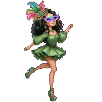 Girl Carnaval Sticker