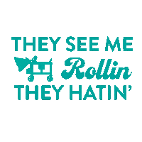 Brand They See Me Rollin They Hatin Sticker by Wonderfold