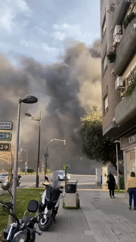 Fire Rips Through High-Rise in Spain