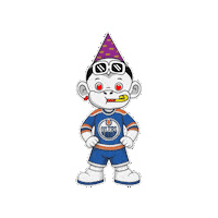 Edmonton Oilers Party Hat Sticker by Zhot