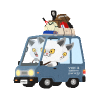 Road Trip Art Sticker by hazesac