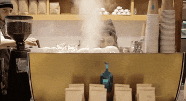 blue bottle steam GIF by Julieee Logan