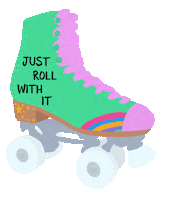 Skating Roll With It Sticker