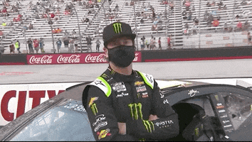 Kurt Busch Wave GIF by NASCAR