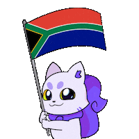South Africa Flag Sticker by Lucky Kat Studios