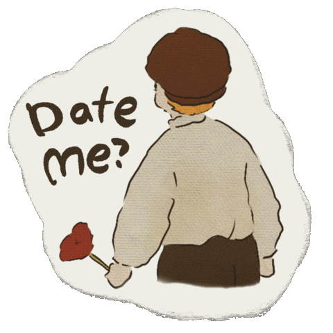 Rose Date Me Sticker