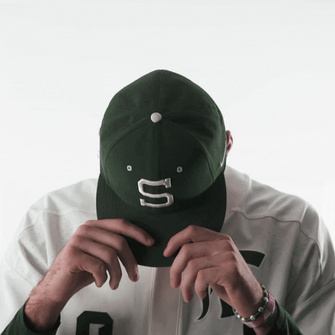 Go Green Home Run GIF by Michigan State Athletics
