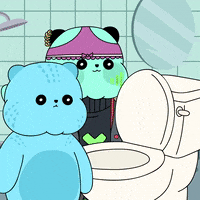 Panda Toilet GIF by Kanpai Pandas