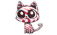 Candy Cane Cat Sticker by Simon Kids